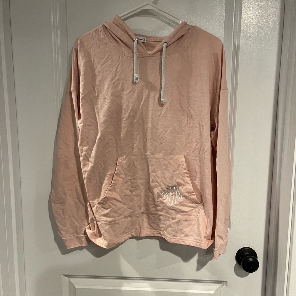 pink hoodie